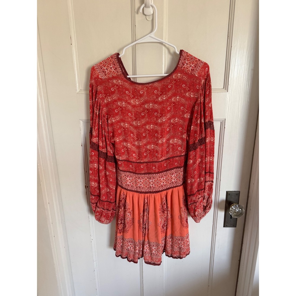 Free People Luna scarf print tunic dress size xs - Picture 8 of 13